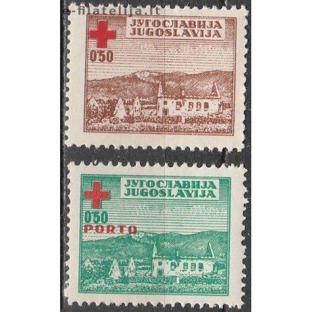 10x Yugoslavia 1947. Wholesale lot (Red Cross)