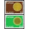 Iceland 1970. CEPT: Stylised Sun from 24 Fibres
