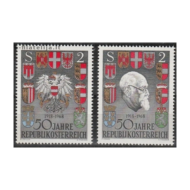 10x Austrija 1968. Respublikai 50 metų (išpardavimas)