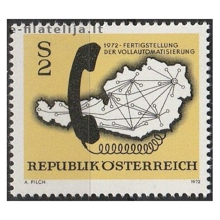 10x Austrija 1972. Ryšiai (telefono automatizavimas) (išpardavimas)