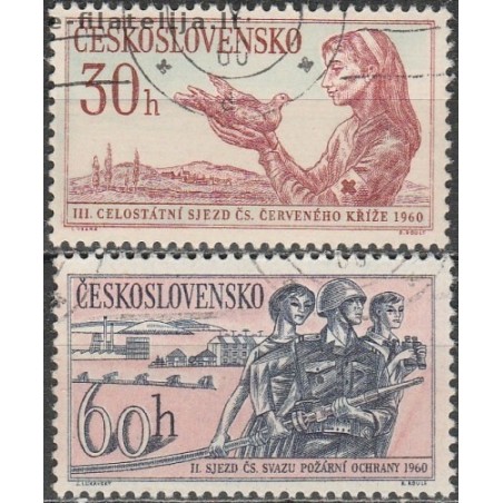 10x Čekoslovakija 1960. Raudonasis Kryžius (išpardavimas)