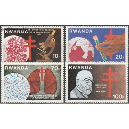 5x Rwanda 1982. Robert Koch (wholesale)