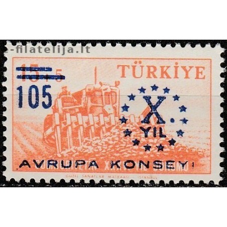 10x Turkey 1959. Council of Europe (wholesale)
