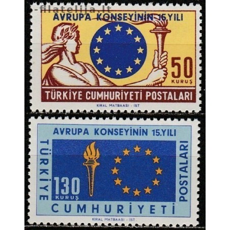 10x Turkey 1964. Council of Europe (wholesale)