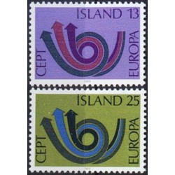 Islandija 1973. CEPT: stilizuotas pašto ragas (3 rodyklės paštui, telegrafui ir telefonui)