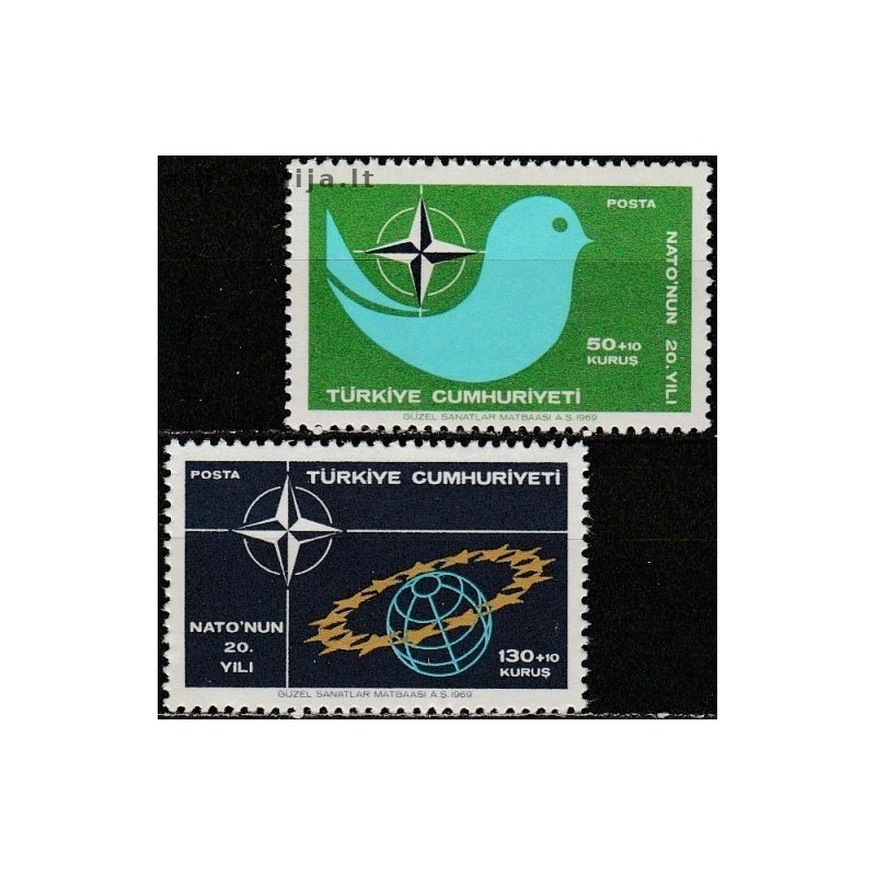 10x Turkija 1969. Šiaurės Atlanto Sutarties Organizacija (NATO) (išpardavimas)