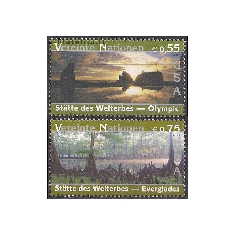 5x United Nations (Vienna) 2003. Natural heritage sites (wholesale)