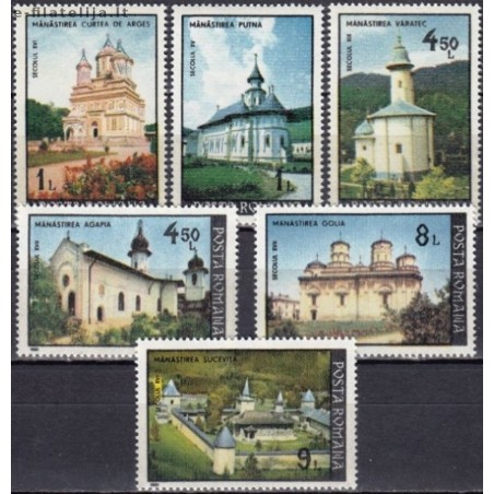 Romania 1991. Architecture (monasteries)