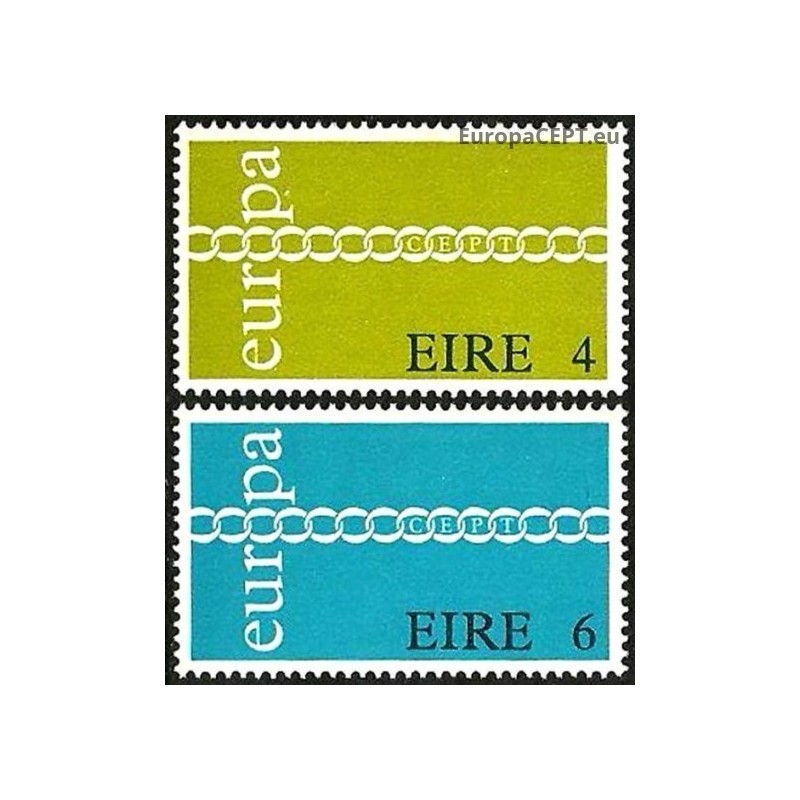 Airija 1971. CEPT: stilizuota grandinė iš O raidžių