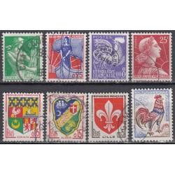 France. Set of Used Stamps I (National Symbols)