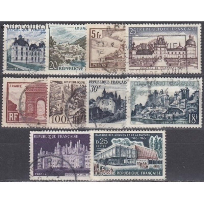 France. Set of Used Stamps VIII (Landscapes)