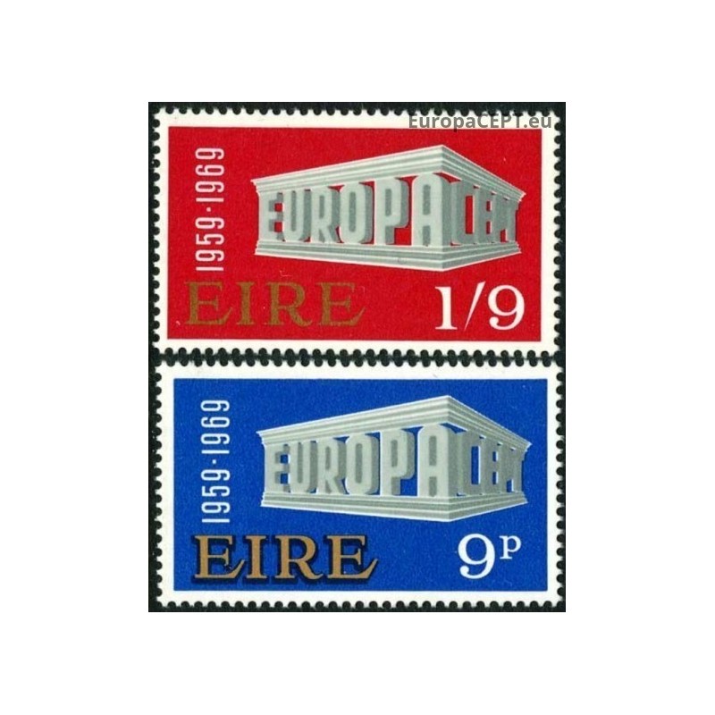 Ireland 1969. EUROPA & CEPT on Symbolic Colonnade