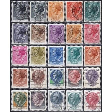Italy 1955-1980. Set of used stamps I (Italia turrita)