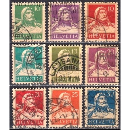 Switzerland. Set of used stamps I (William Tell)