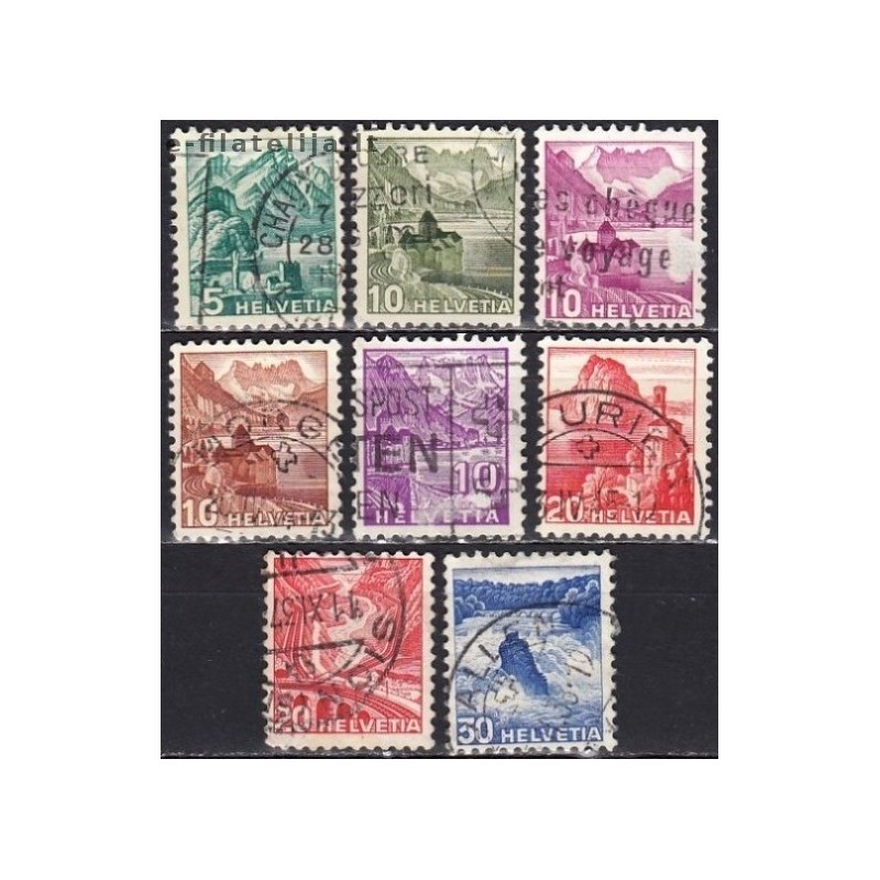 Switzerland. Set of used stamps VI (Natural landscapes)