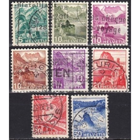 Switzerland. Set of used stamps VI (Natural landscapes)