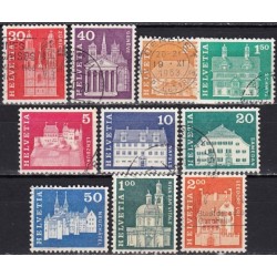 Switzerland. Set of used stamps VIII (Architecture monuments)