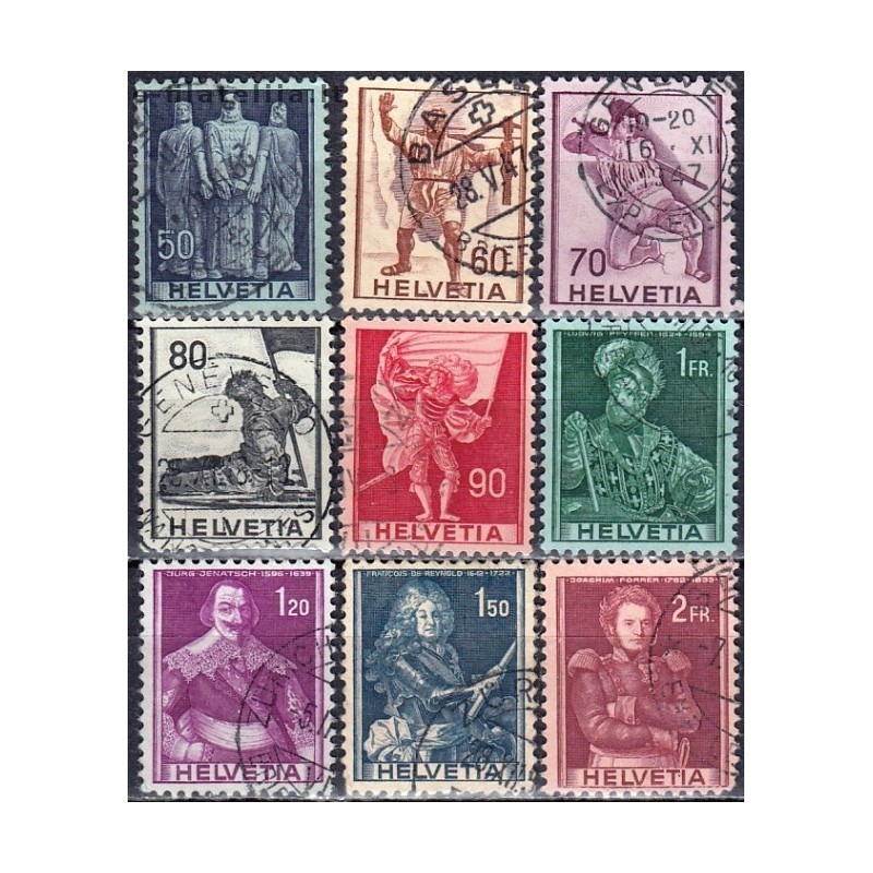 Switzerland 1941. Set of used stamps XIII (Historic Events)