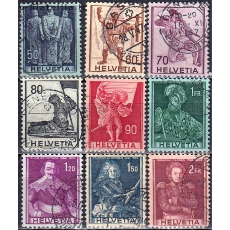 Switzerland 1941. Set of used stamps XIII (Historic Events)