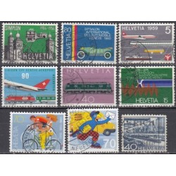 Switzerland. Set of used stamps XVIII (Transportation)
