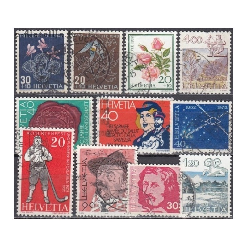 Switzerland. Set of used stamps XXXI