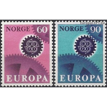 Norvegija 1967. CEPT: Krumpliaratis su 22 dantukais
