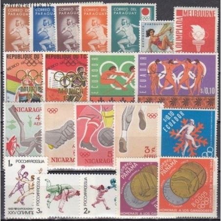 Sports on stamps II. Set of unused stamps (21 different)