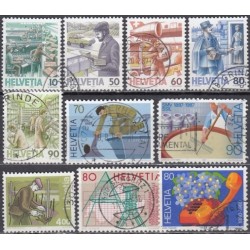 Switzerland. Set of used stamps XXXIV (People at Work)