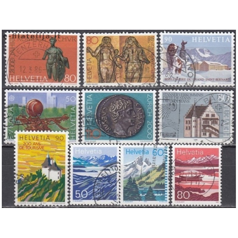 Switzerland. Set of used stamps XXXVI