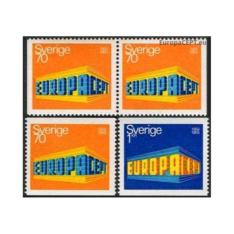 Švedija 1969. Simbolinis EUROPA CEPT paminklas