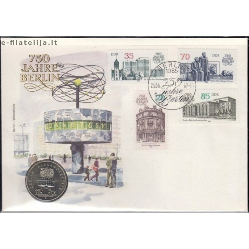 East Germany 1987. 750th Berlin anniversary (Numismatic cover)