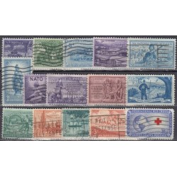 United States. Set of used stamps XI (1950s)