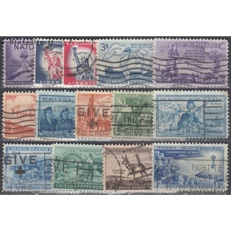 United States. Set of used stamps XIV (1950s)