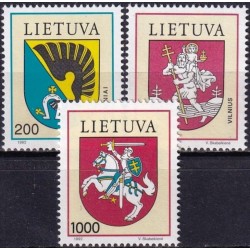 Lietuva 1992. Miestų herbai