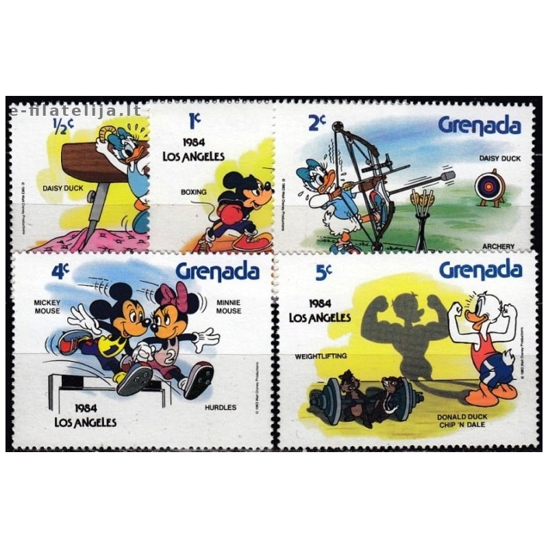 Grenada 1984. Disney figures