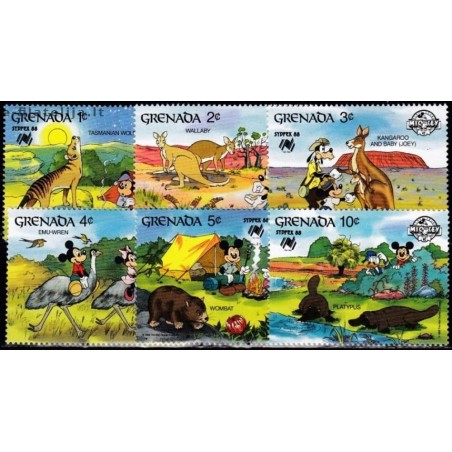 Grenada 1988. Disney figures