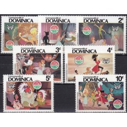 Dominica 1980. Disney figures