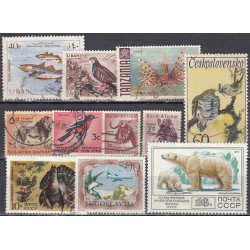 Set of used stamps III (Fauna)
