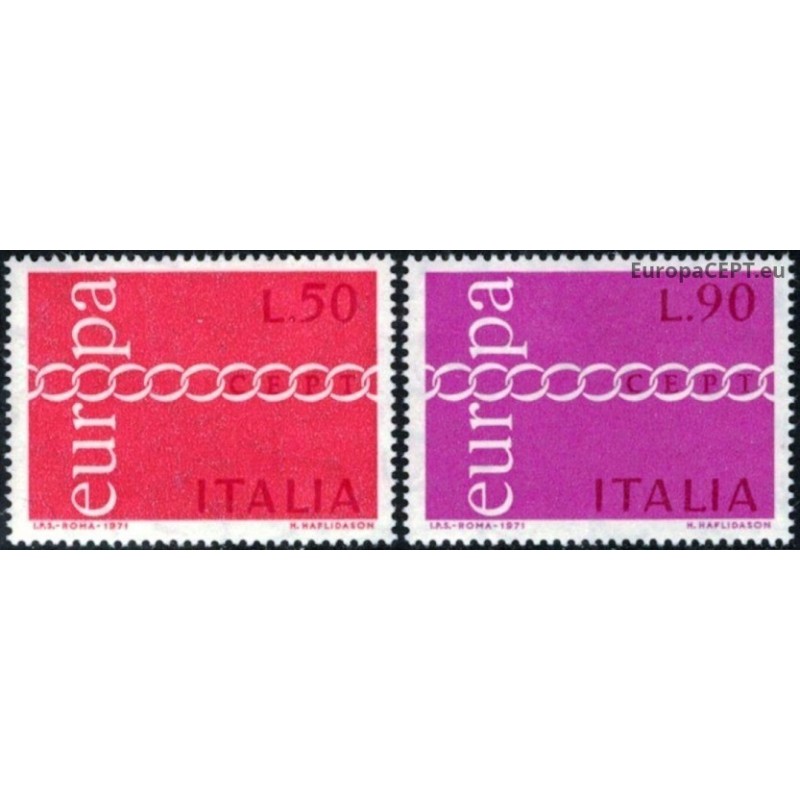 Italy 1971. CEPT: Stylised Chain of Letters O
