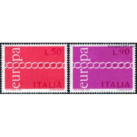 Italija 1971. CEPT: stilizuota grandinė iš O raidžių