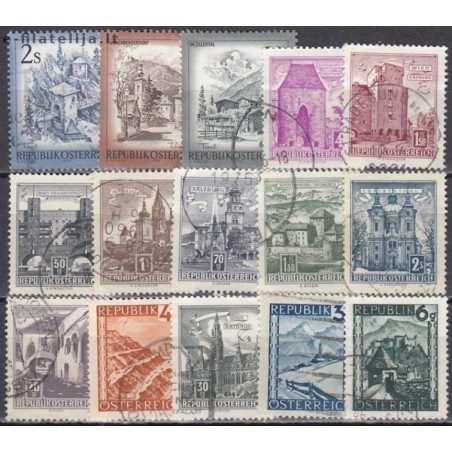 Austria. Set of used stamps II (Landscapes)