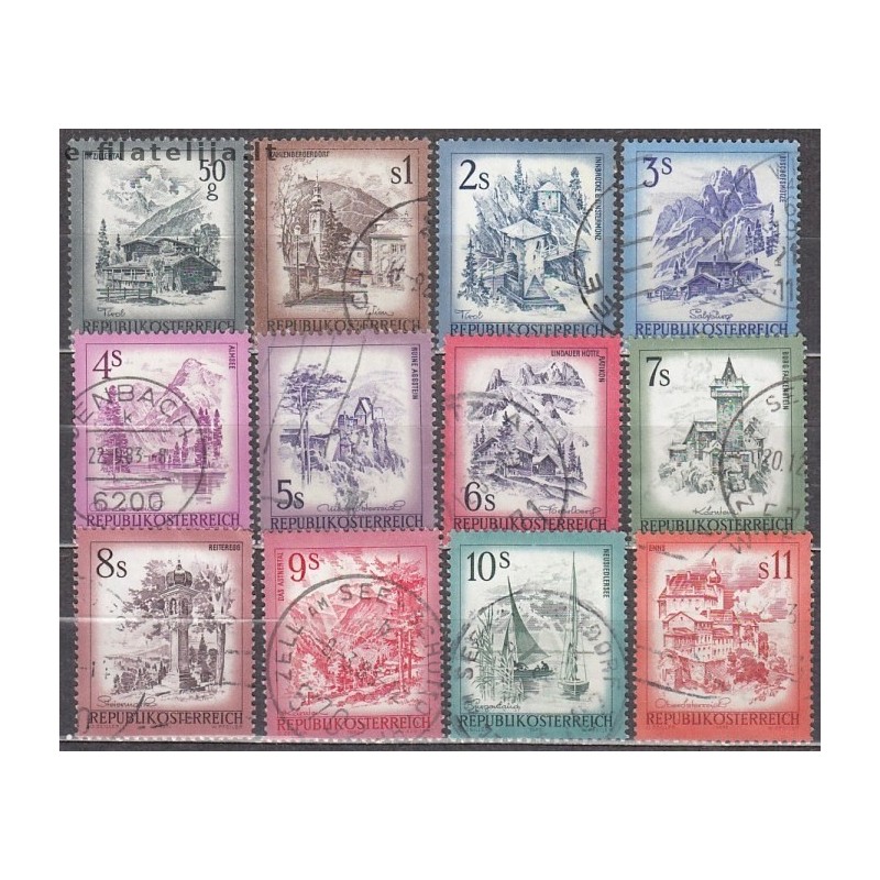 Austria. Set of used stamps IV (Landscapes)