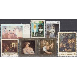 Set of used stamps XVI (Paintings)