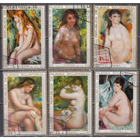 Equatorial Guinea 1973. Renoir paintings