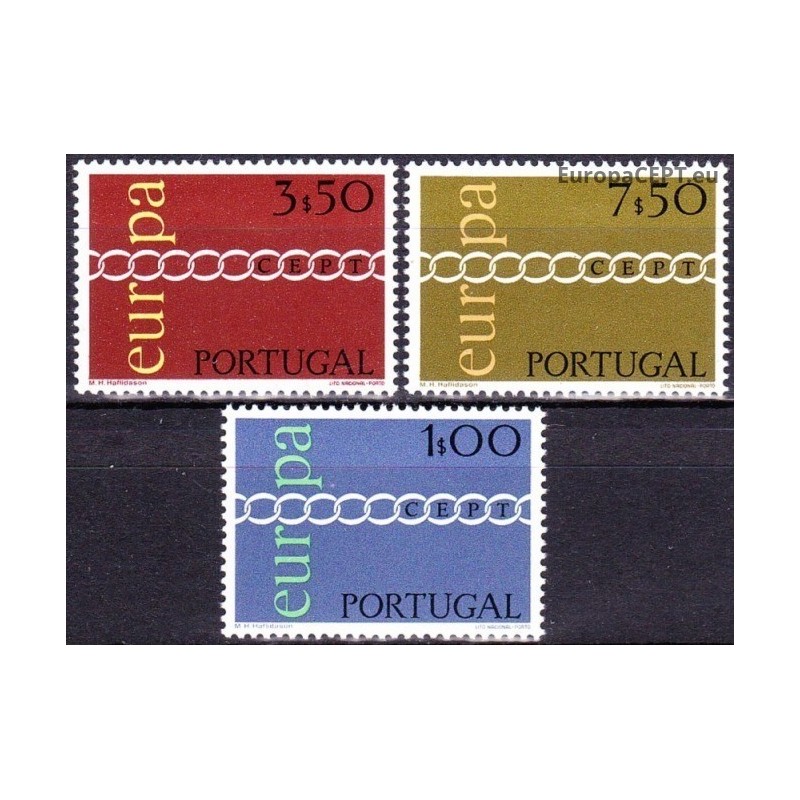 Portugalija 1971. CEPT: stilizuota grandinė iš O raidžių