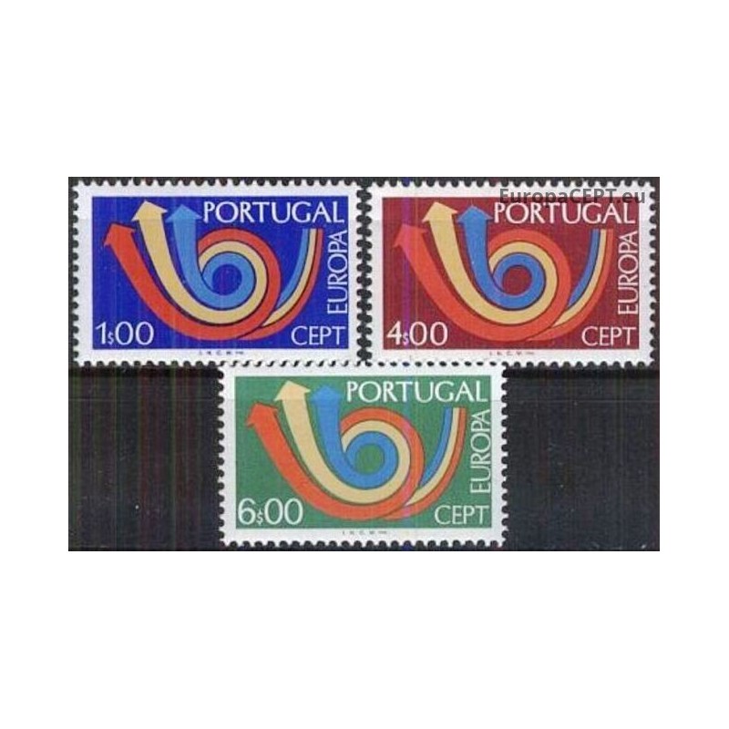 Portugalija 1973. CEPT: stilizuotas pašto ragas (3 rodyklės paštui, telegrafui ir telefonui)