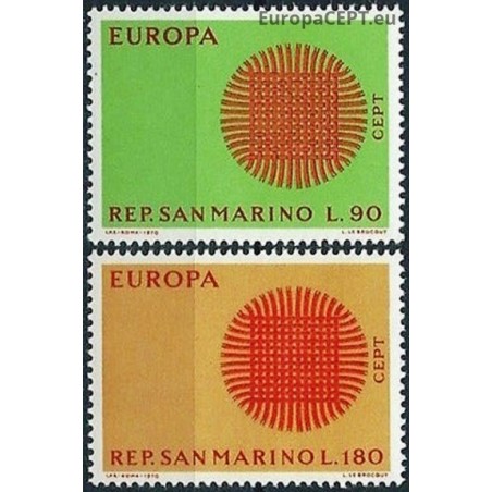 San Marino 1970. CEPT: Stylised Sun from 24 Fibres