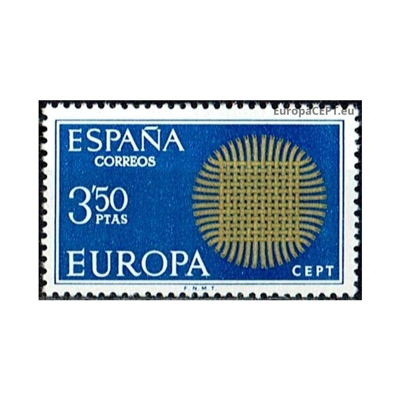 Ispanija 1970. CEPT: stilizuota saulė iš pluošto (24 gyslos)