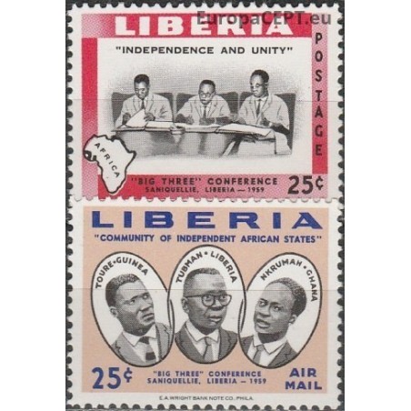 Liberia 1960. Presidents of Liberia Ghana and Guinea