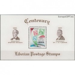 Liberija 1960. 100 metų Liberijos pašto ženklui